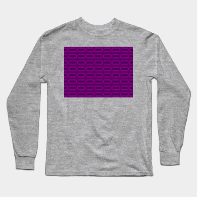 Purple Midcentury Modern Basketweave Retro Modern Design Long Sleeve T-Shirt by Obstinate and Literate